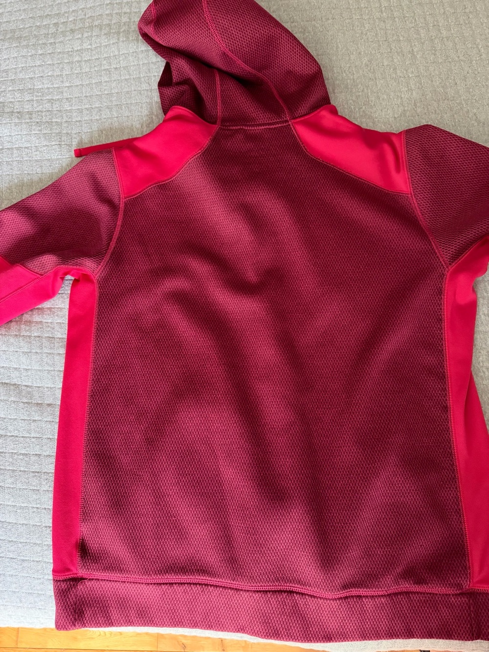 Nike Men’s Large Maroon & Darker Pink Full Zip Hooded Therma-Fit Jacket - Picture 5 of 8